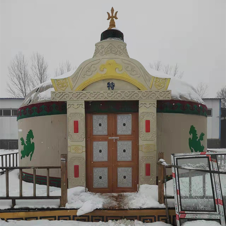 豪華實木雕刻款氈包